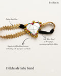 Dilkhush heart mirror ghungroo baby band with festive gota lace