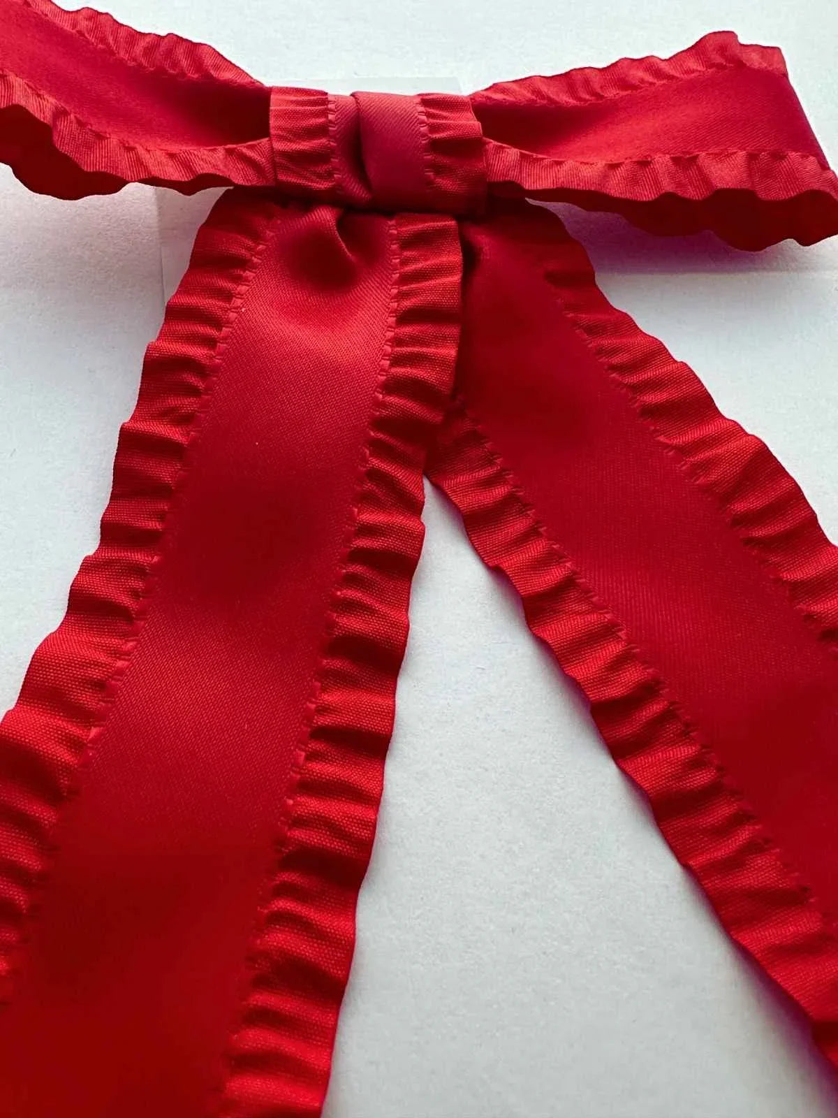 closeup of silk ring bow by loveknots