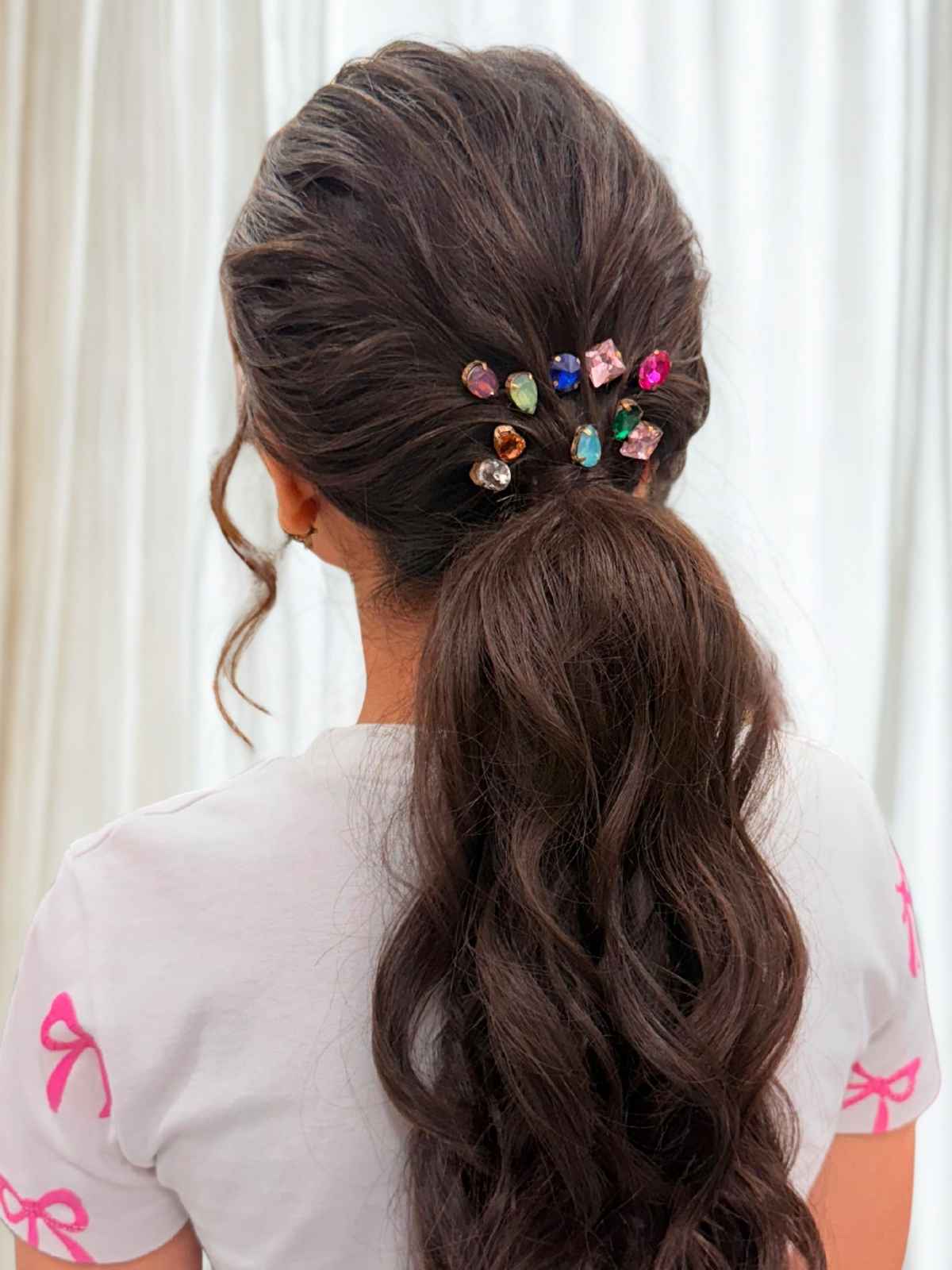 crystal bobby pins in multicolor