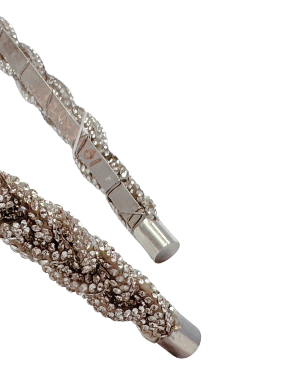 closeup of braided hairband
