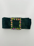 closeup of black velvet Victoria bow by loveknots