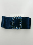flatly of blue velvet Victoria bow by loveknots