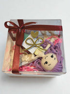Crystalux acryllic gift box nicely packed with loveknots logo and ribbon