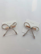 pair of crystal bows