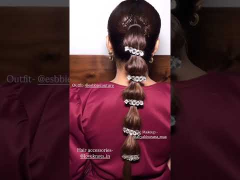 influencer diet Lab by Bhavna Chandani wearing quinster on her bubble braid by loveknots