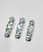 crystal stones back clip on whit background